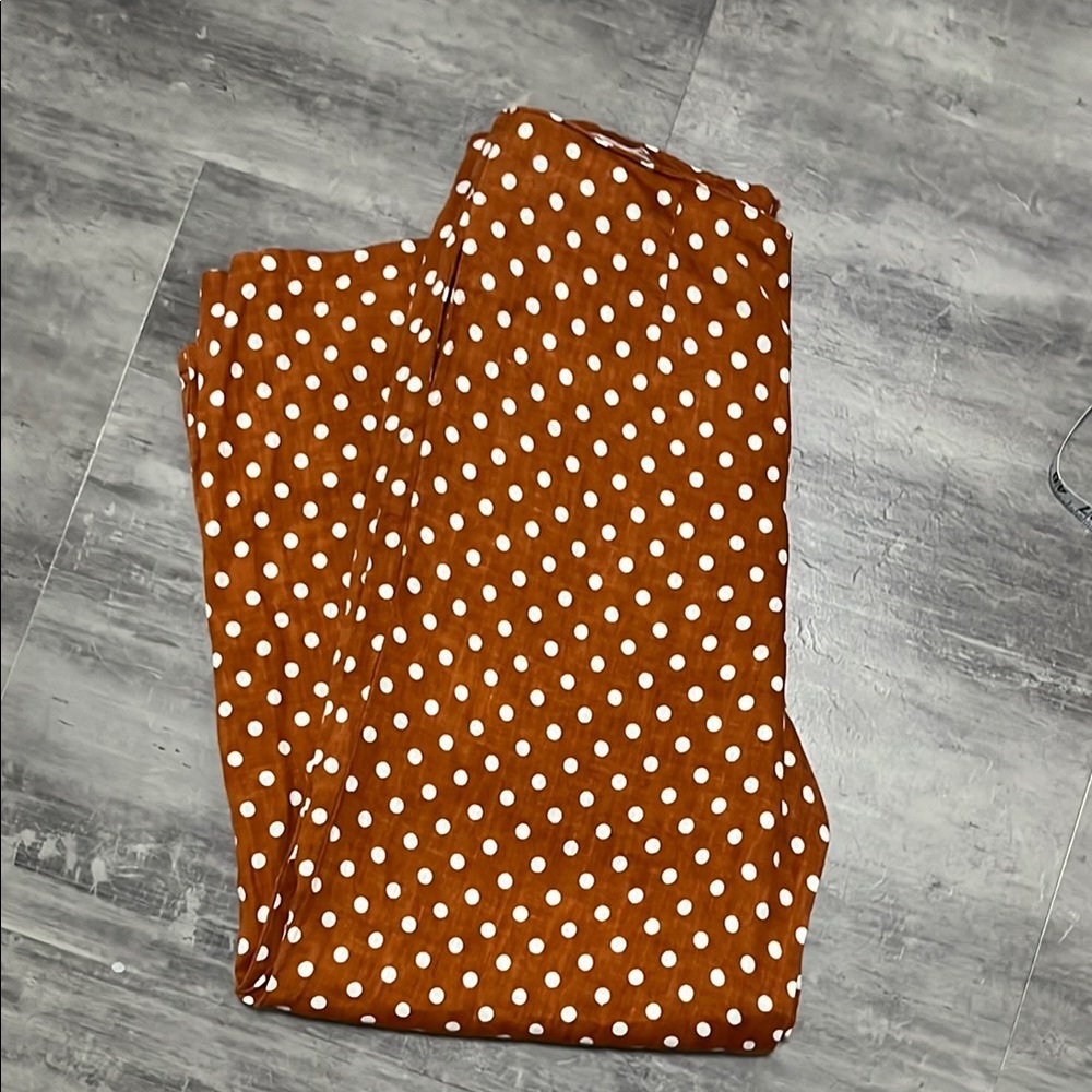 FAITHFULL The Brand Amber Linen Polka Dot Size 8 Wide Leg Pants Pockets - Picture 3 of 9